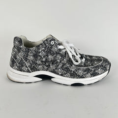 Chanel Tweed Technical Knit Interlocking CC Trainer Size 45