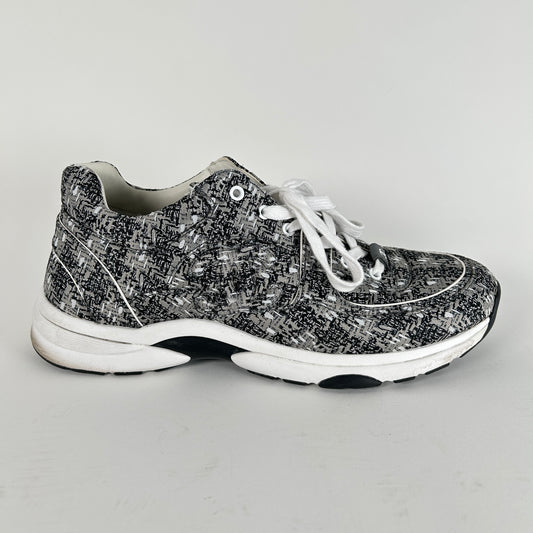 Chanel Tweed Technical Knit Interlocking CC Trainer Size 45