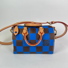 Louis Vuitton Blue Damier Pop Speedy Bandouliere 25