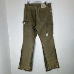Gallery Dept. Green Flare Carpenters Size 36