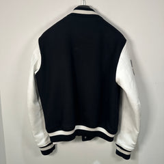 Off-White Black 'OW' Patched Varsity Jacket Size M