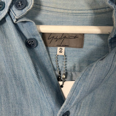 Yohji Yamato Light Denim Wash Button-up Shirt Size 2