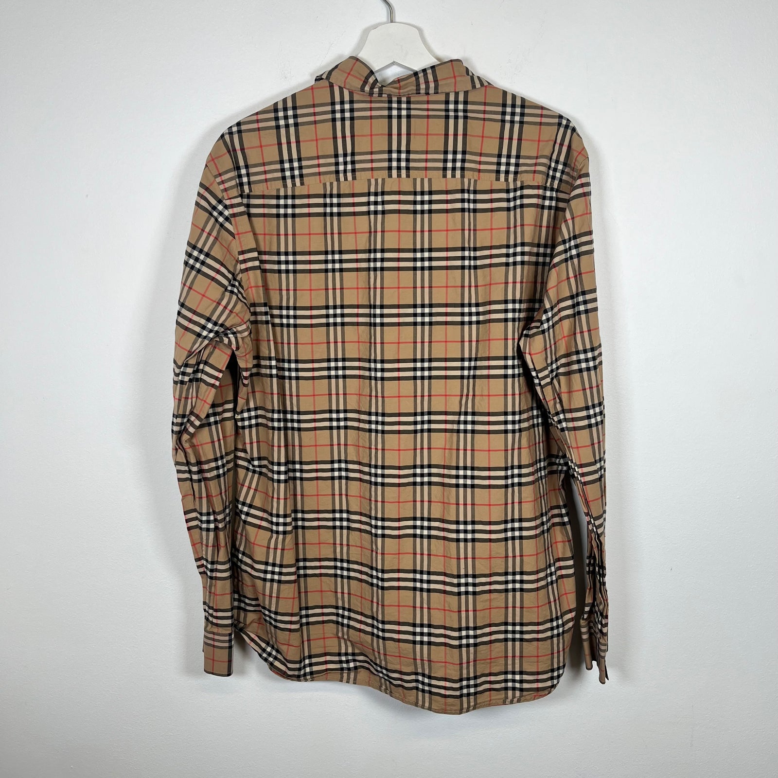 Burberry Simpson Check LS Button Up Shirt Sz XL