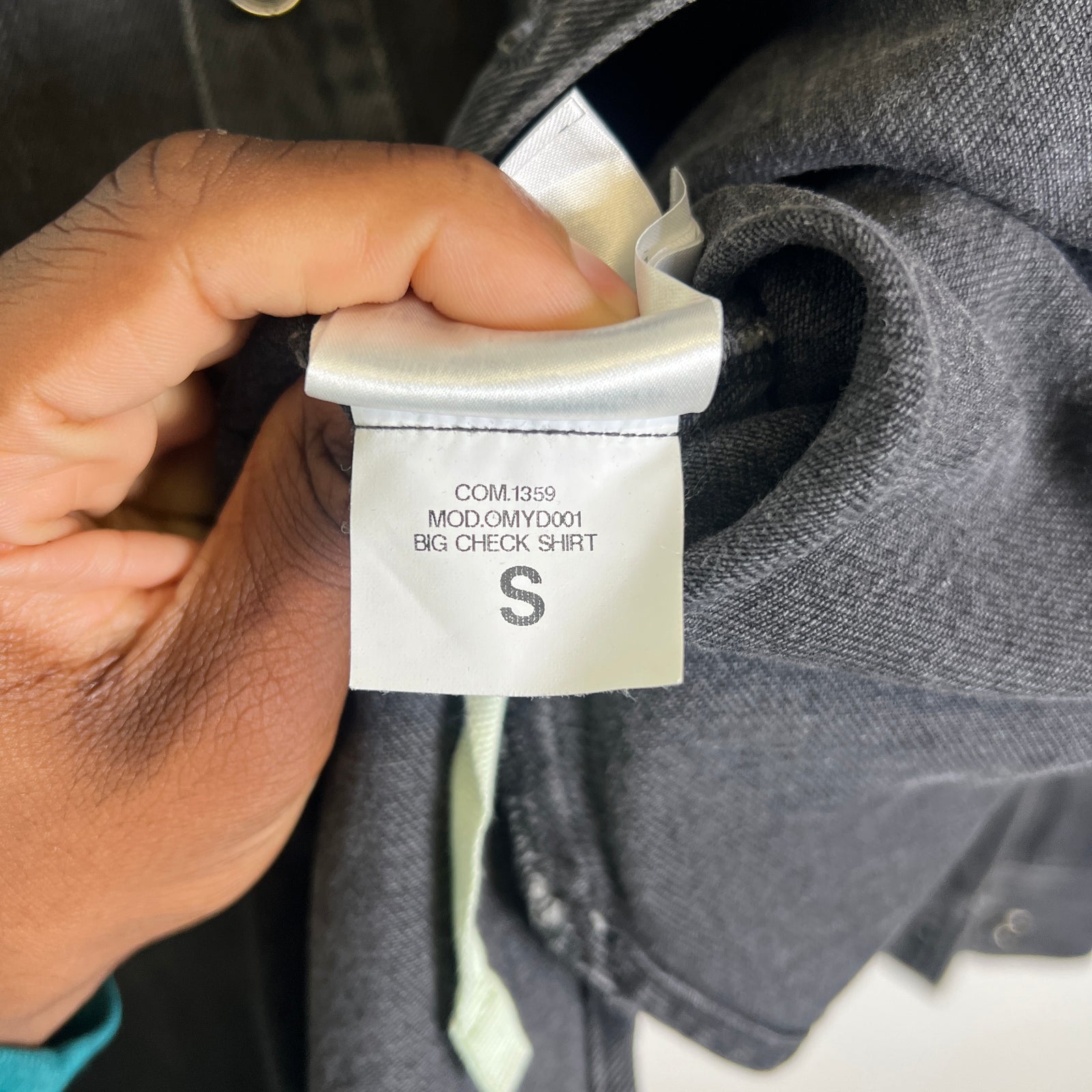 Off-White Checkered Denim Overshirt