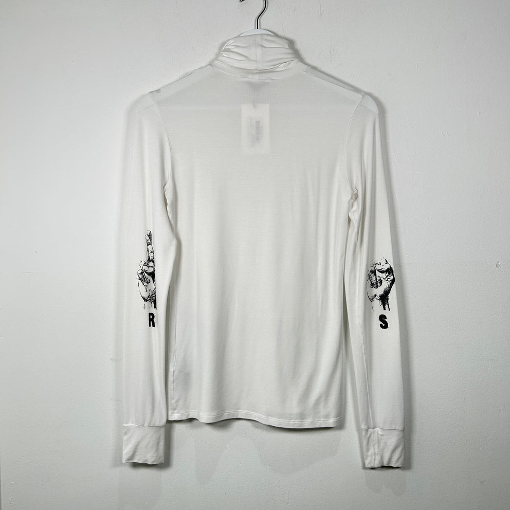 Raf Simons SS23 White 'R' Turtleneck Size M
