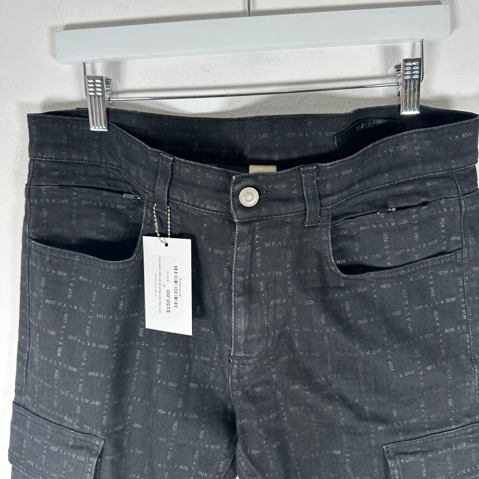 1017 Alyx 9sm Black Script Logo Jeans Size 32
