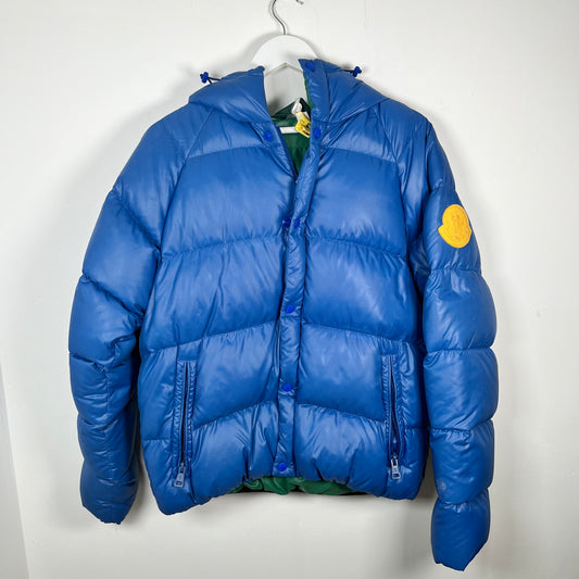 Moncler Suginami Giubbotto Blue Down Coat Size M