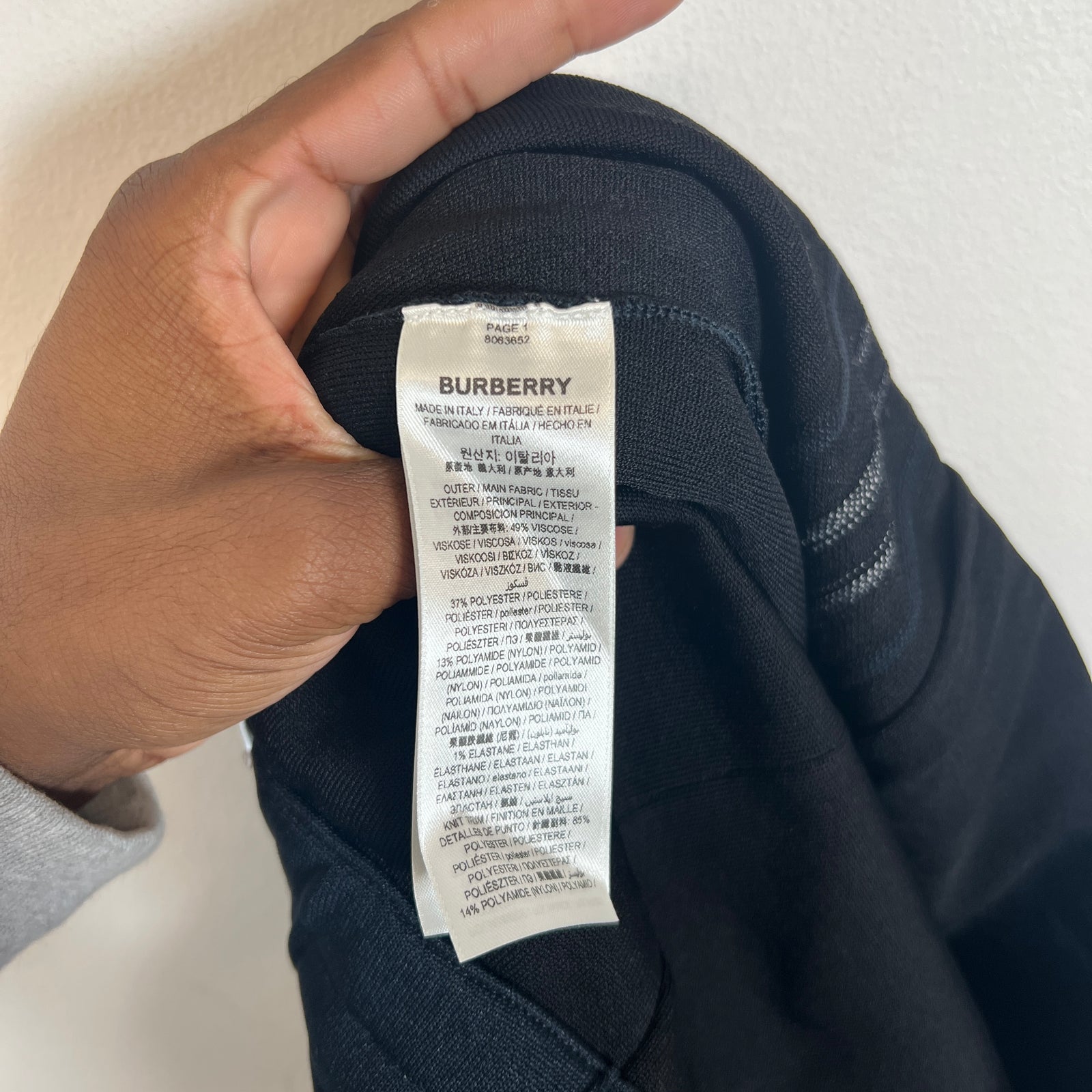 Burberry Navy Striped Track Pants Size L