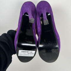 Yves Saint Laurent Purple Suede Platform Pumps Size 40