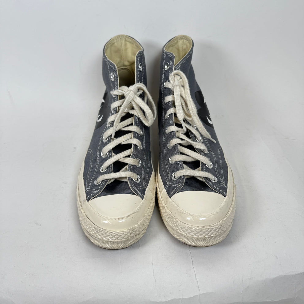 CDG Grey High Top Converse Size 10