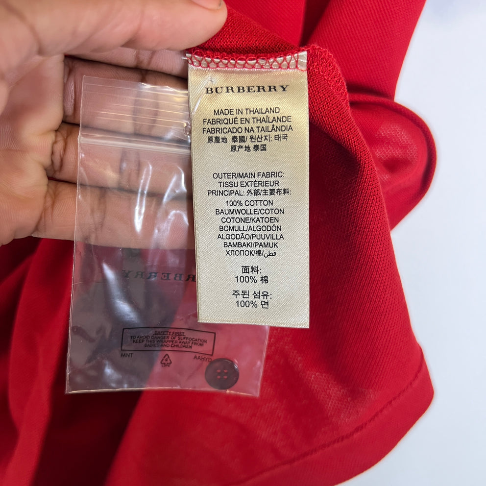 Burberry Brit Red Check Polo Shirt