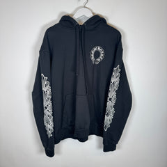 Chrome Hearts Black Floral Horseshoe Hoodie Size XL