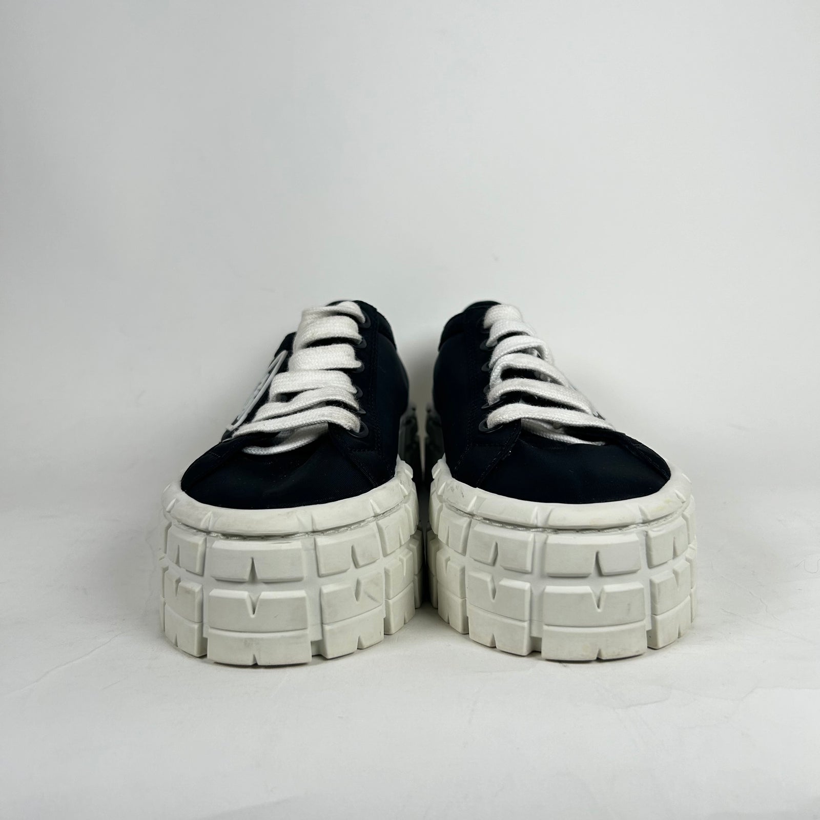 Prada Black Re-Nylon Sneakers Size 36.5