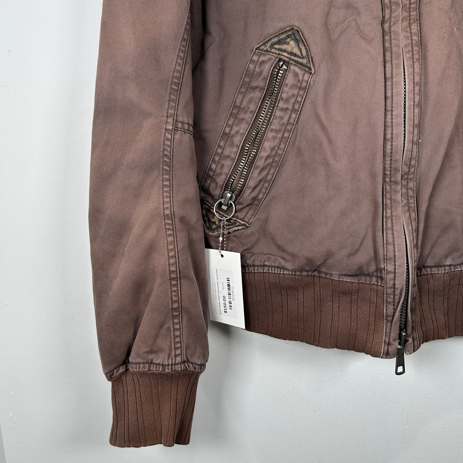 Diesel Western Flight Style Bomber Jacket Size L