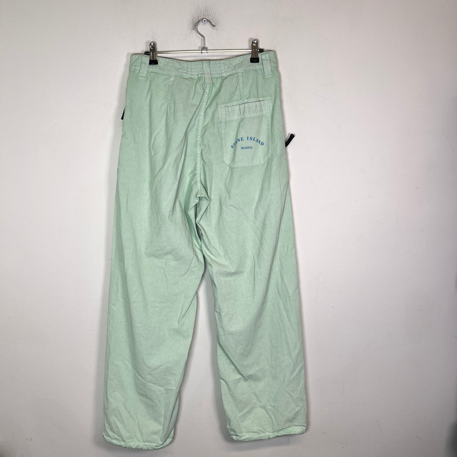 Stone Island Mint Marina Wide-Leg Pants Size 28