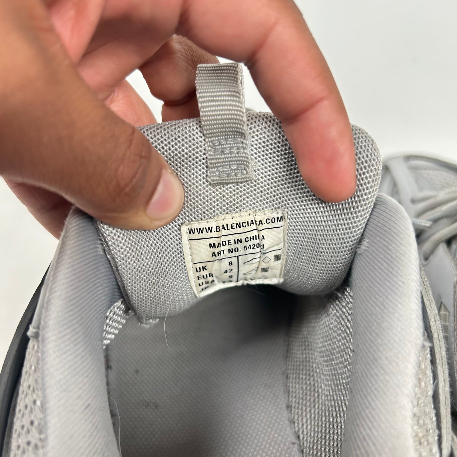 Balenciaga Grey Track Sneakers Size 42