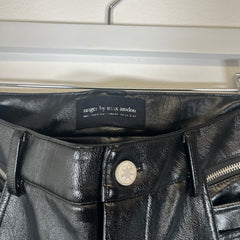 Ranger Cartel Black Leather Flared Jeans Size 32