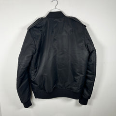 Saint Laurent Black Nylon Bomber Jacket Size 50