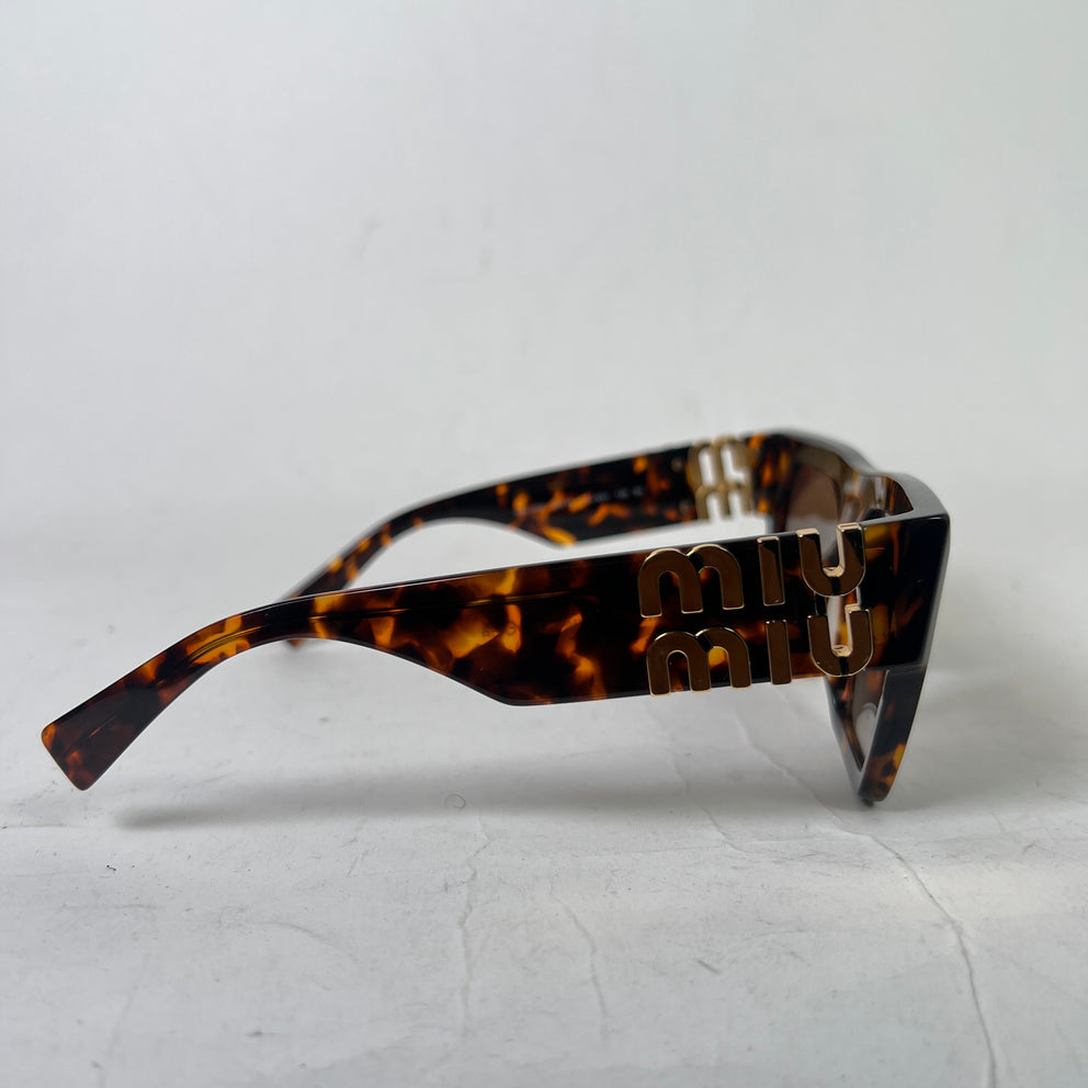 Miu Miu Tortoiseshell Square Frame Sunglasses