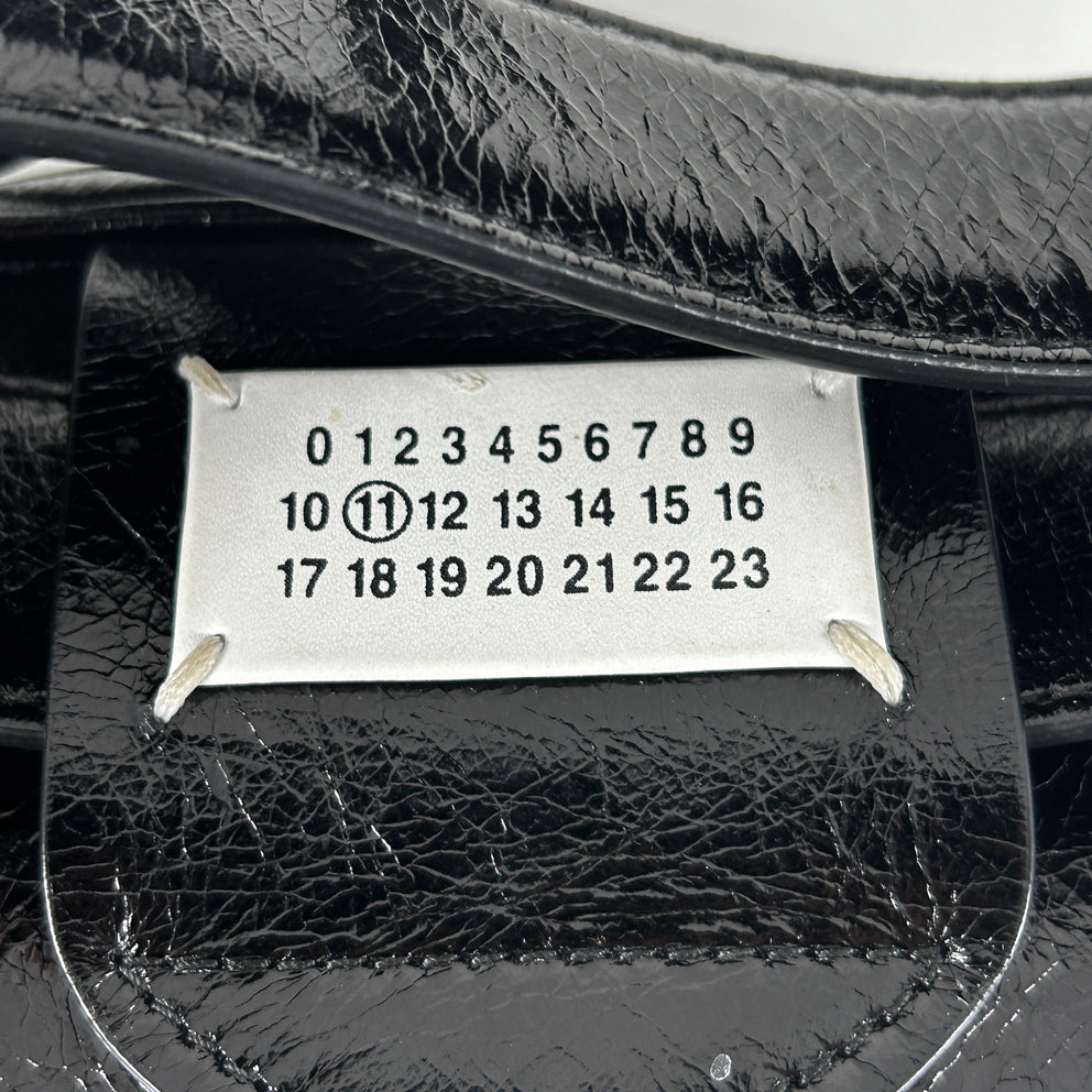 Maison Margiela Black 'Glam Slam' Patent Leather Bag