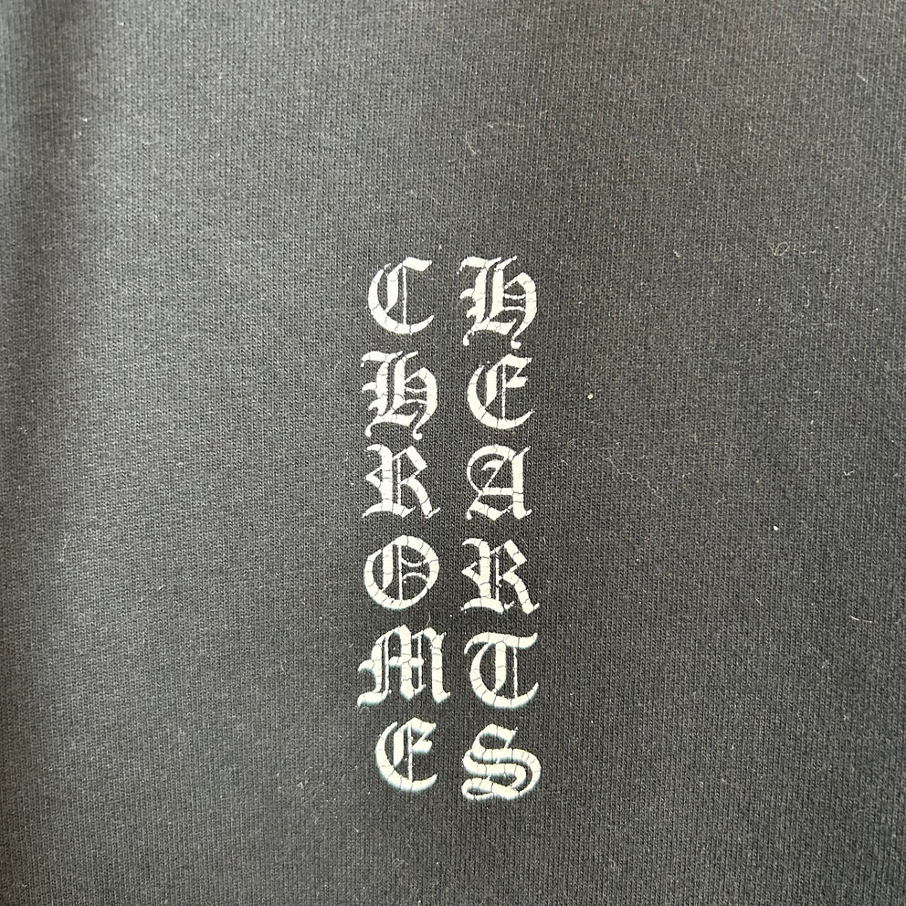 Chrome Hearts Black Vertical Logo Hoodie Size L