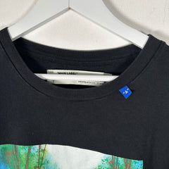 Off-White Water Fall Graphic T-Shirt Size M