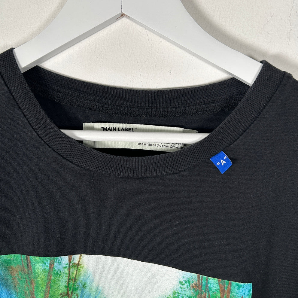 Off-White Water Fall Graphic T-Shirt Size M