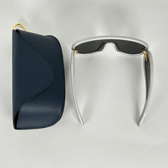 Loewe Wave Anagram Mask Silver Glitter Sunglasses