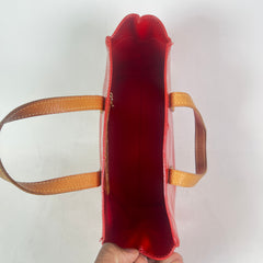 Louis Vuitton Red Monogram Vernis Reade PM Handbag
