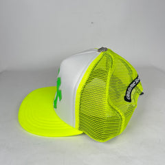 Chrome Hearts Neon Green Cemetery Patch Trucker Hat