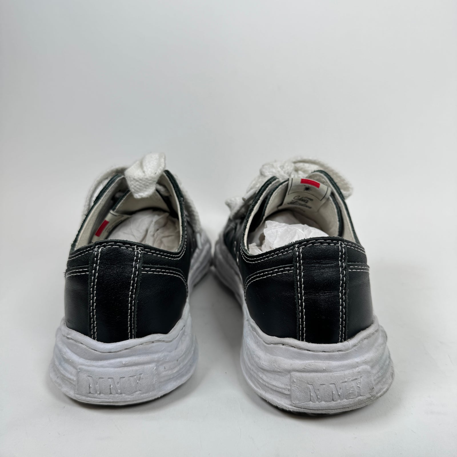 MMY Black Leather Peterson Sneaker Size 43