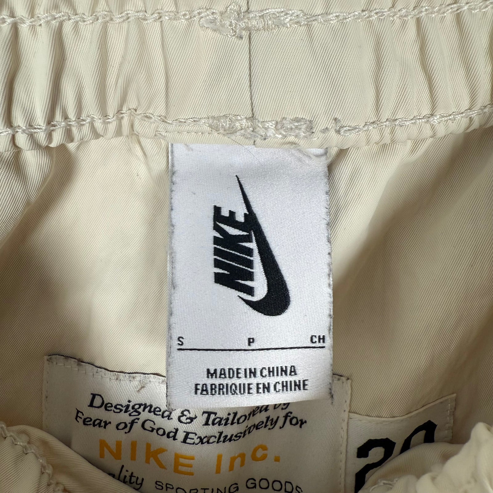 Fear Of God x NBA x Nike Cream Basketball Shorts Size S