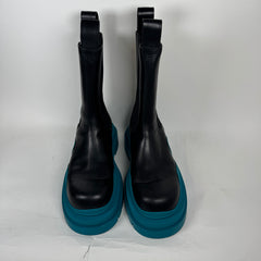 Bottega Veneta Black/Blue Tire Chelsea Boot Size 44