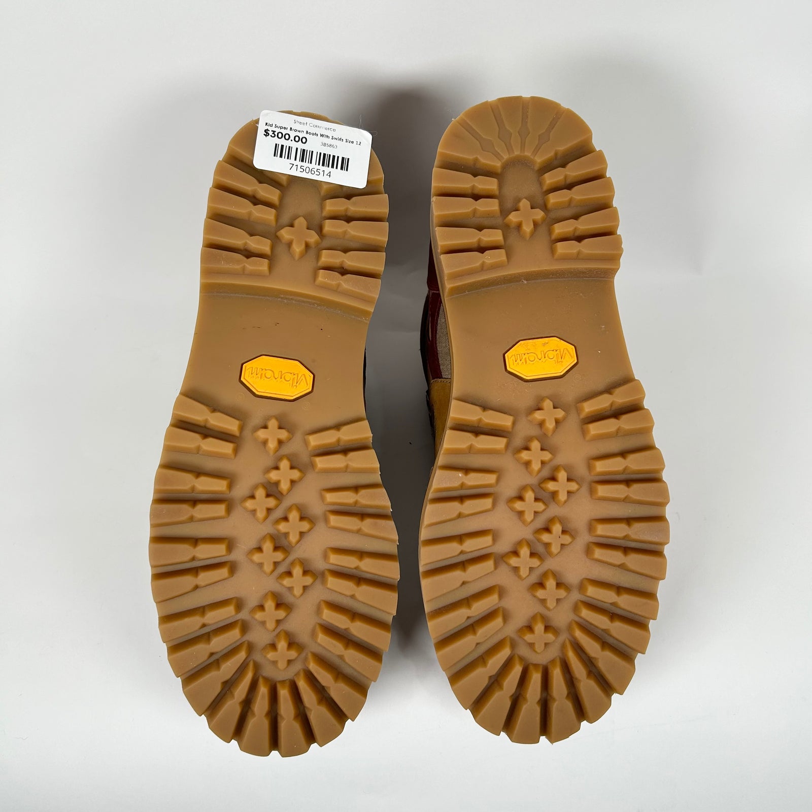 Kid Super Brown Boots With Swirls Size 12
