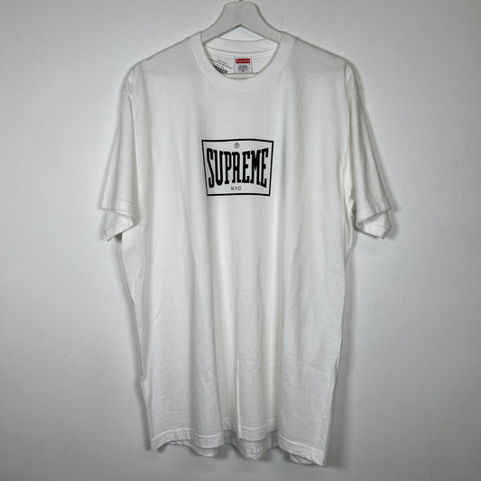 Supreme Gym Logo White T-Shirt Size XL