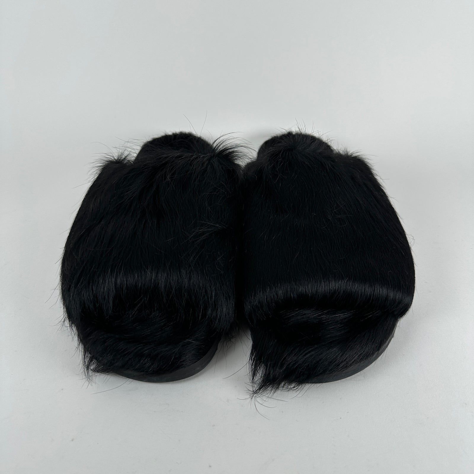 Rick Owens Ponyhair Fur Granolas Slip Ons Size 44