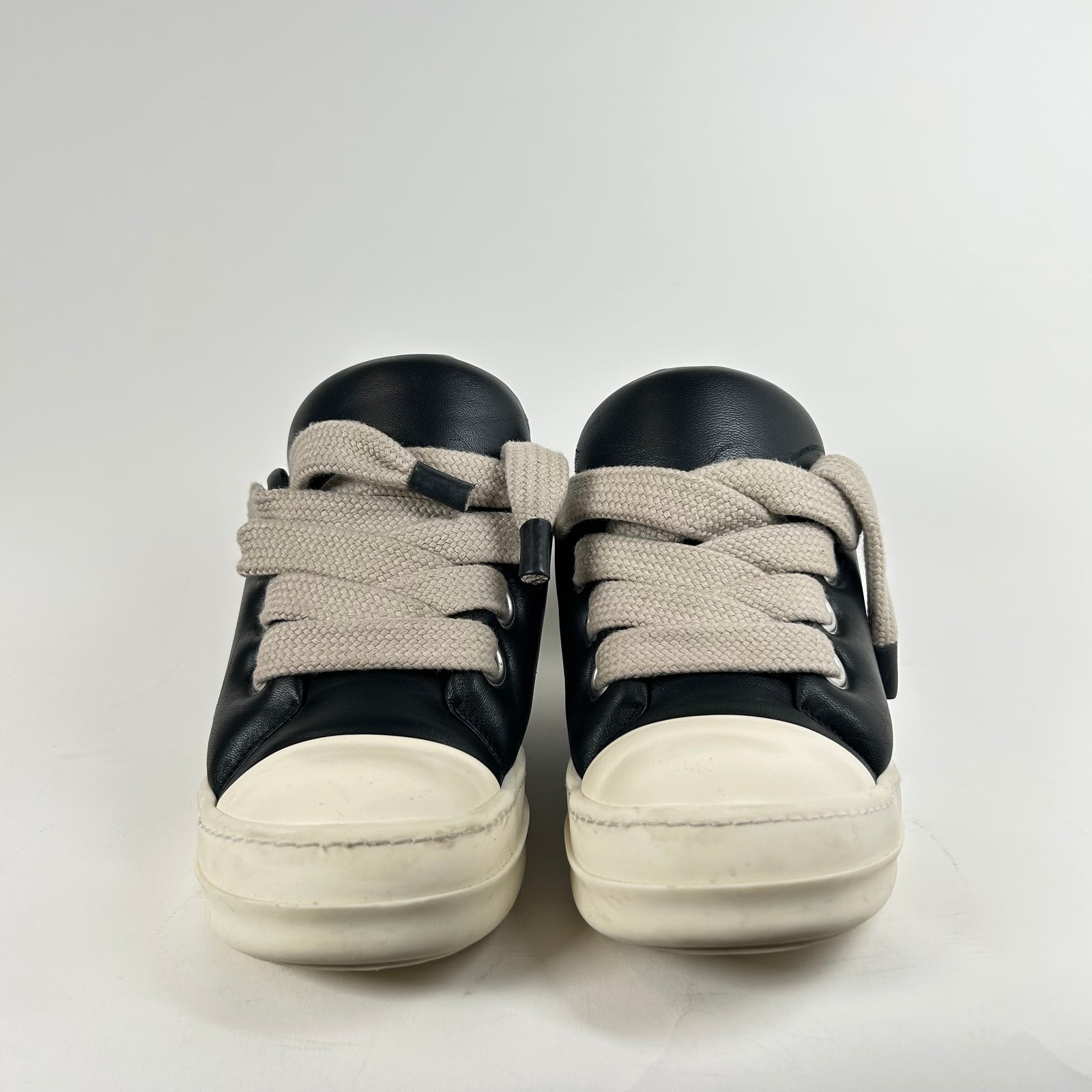 Rick Owens Black Jumbo Lace Puffer Ramones Size 41