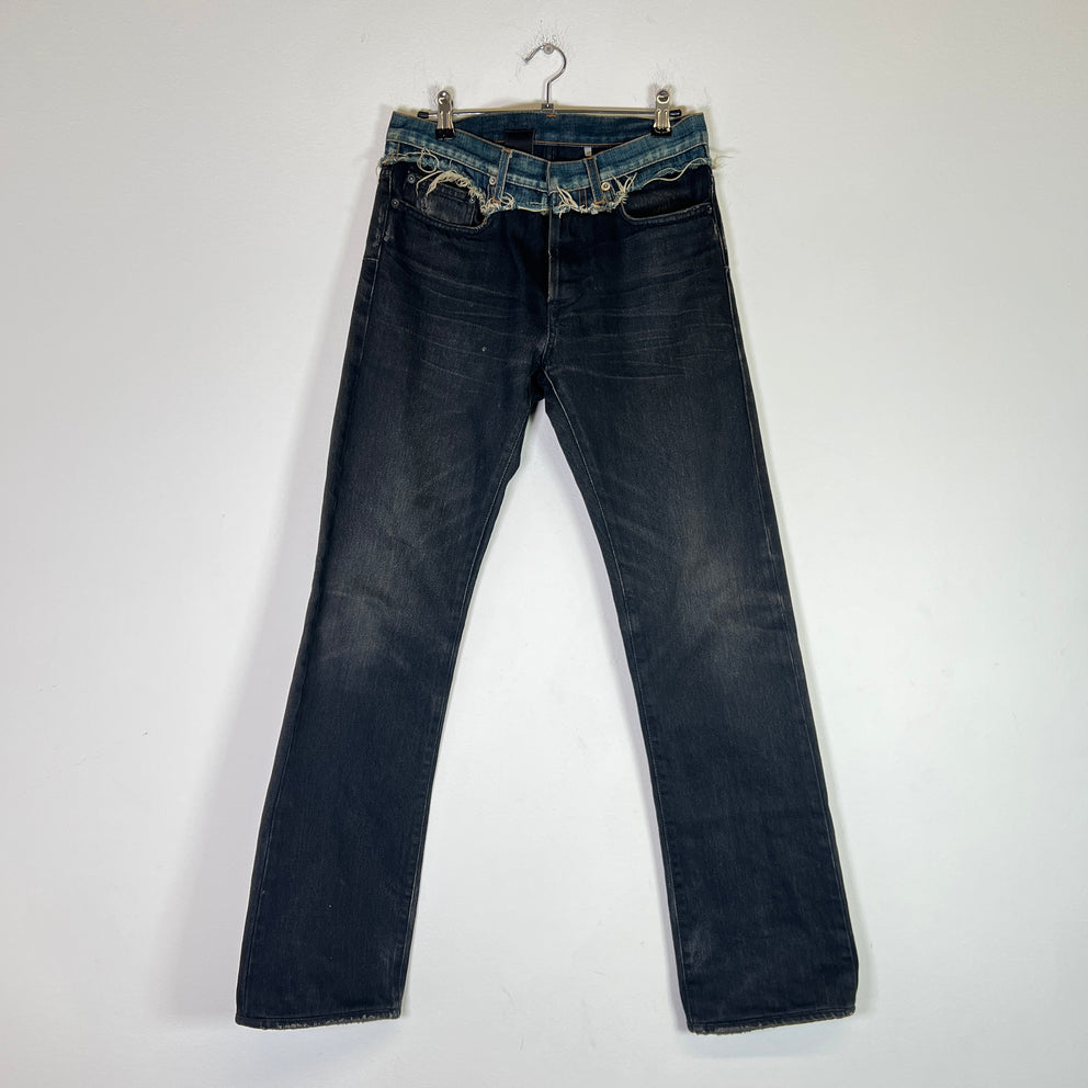 Dior Homme AW06 'These Grey Days' Cummerbund Jeans Size 28