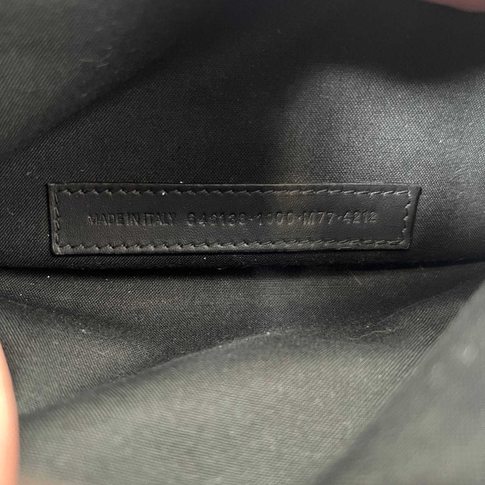 Balenciaga Black Leather Small Logo Crossbody Bag