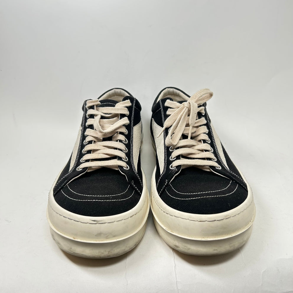 Rick Owens Drkshdw Black/Milk Vintage Sneaker Size 45
