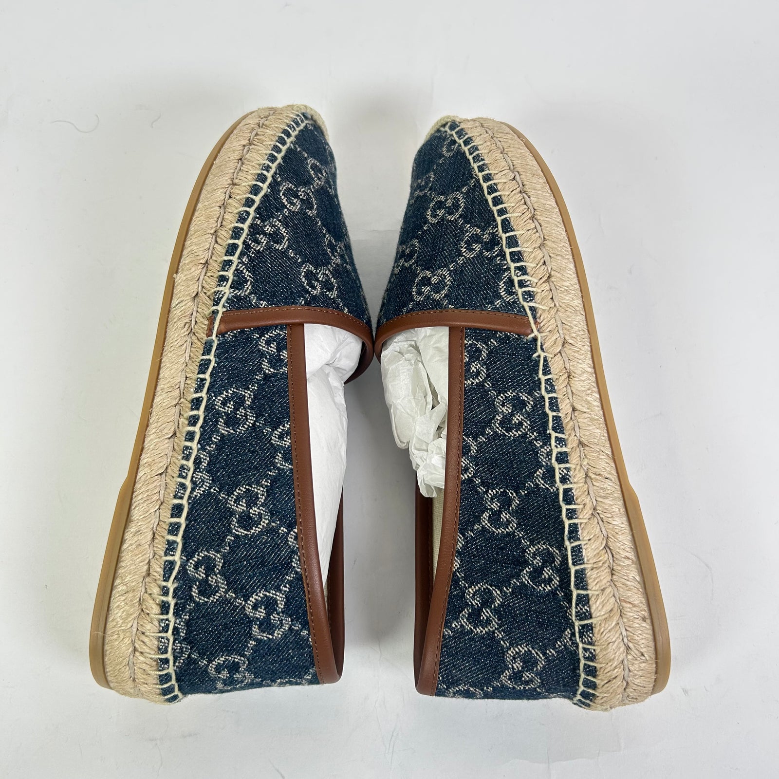 Gucci Blue Denim GG Espadrilles