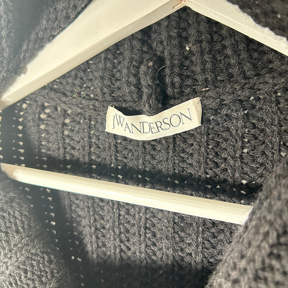 J.W. Anderson Black Knitted 'Tubular' Turtleneck Size S