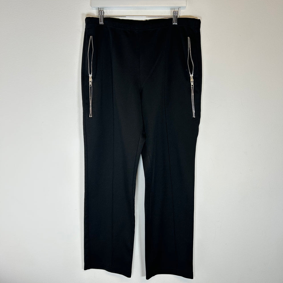 Maison Margiela Black Double Zipper Track Pants Size 52