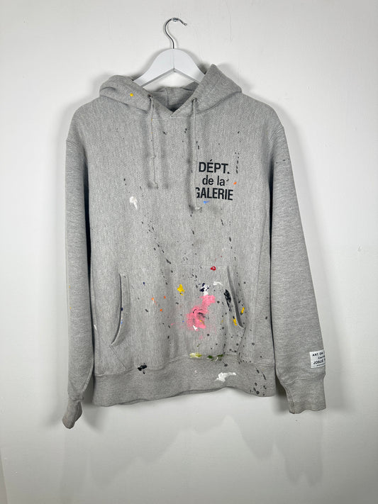 Gallery Dept. Grey Paint Splatter Hoodie Size S