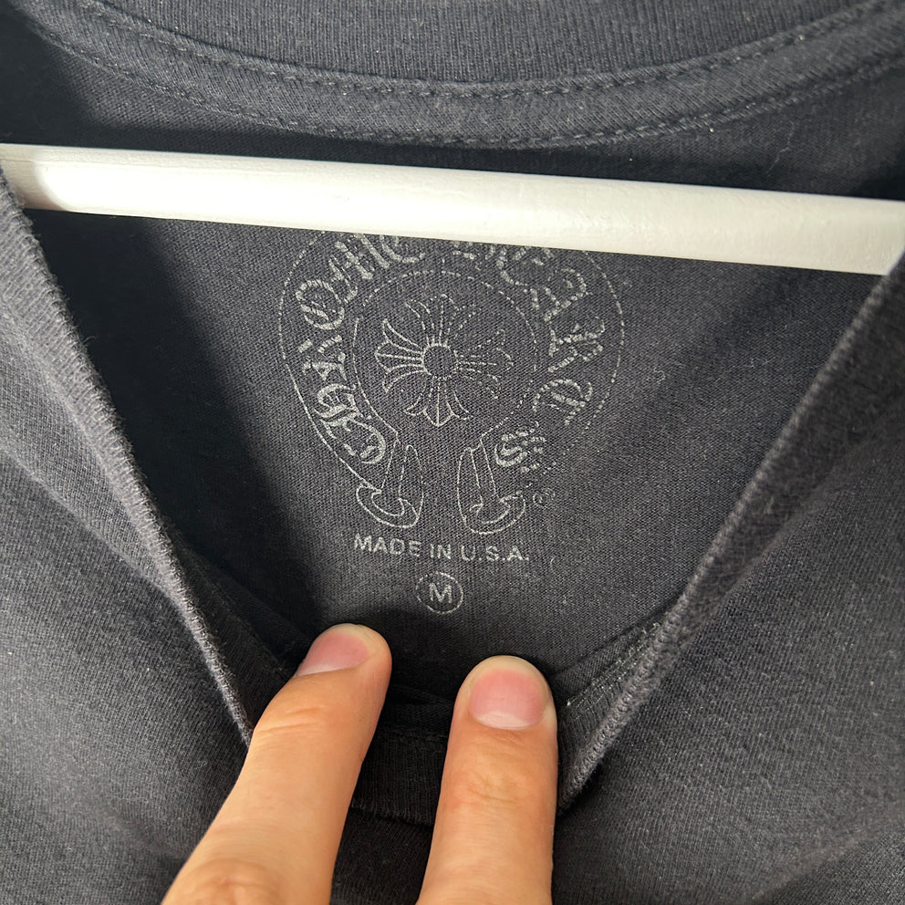 Chrome Hearts Black Spine Cross T-Shirt Size M