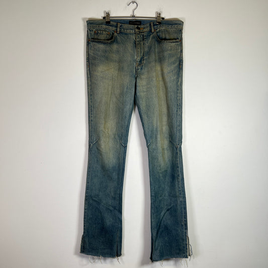 Balenciaga FW22 Lightwash Waxed Super Fitted Jeans
