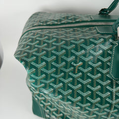 Goyard Goyardine Green Boeing 55 Travel Duffle Bag