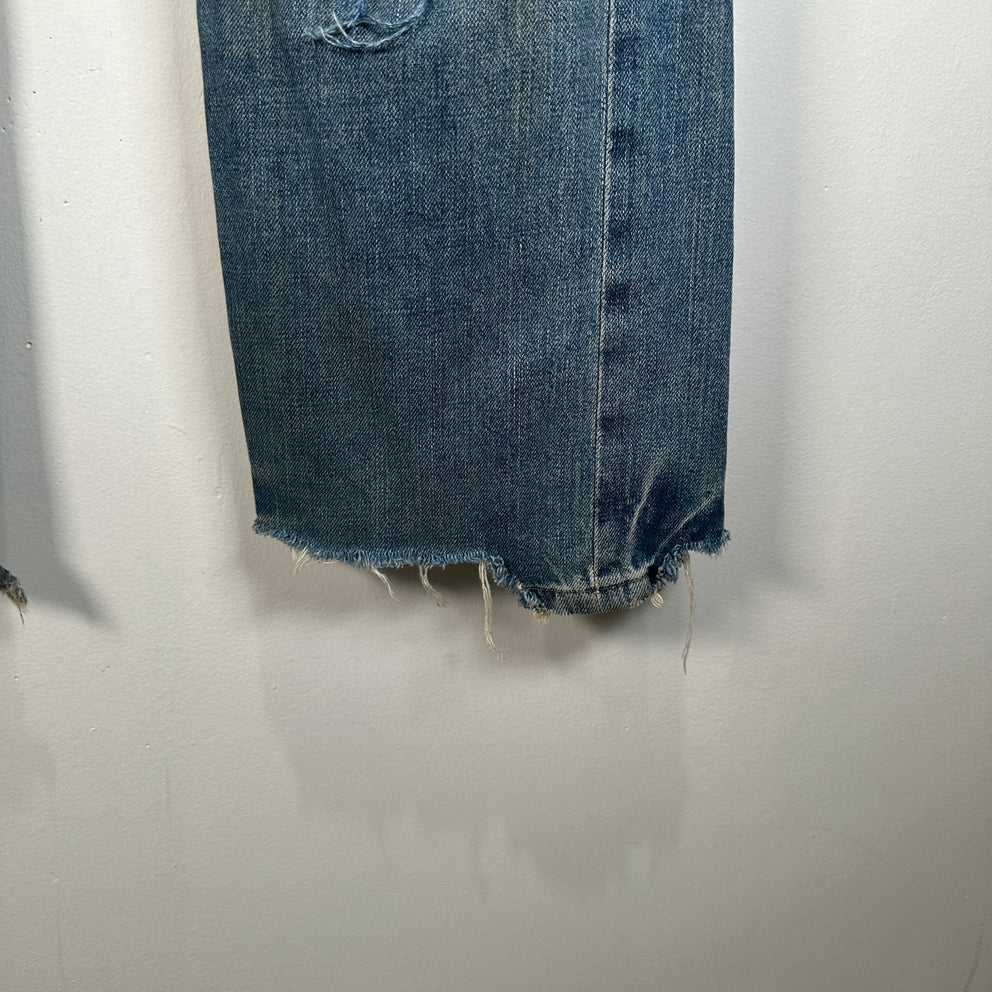 Rick Owens Vintage Slab Blue Distressed Jeans Size 30