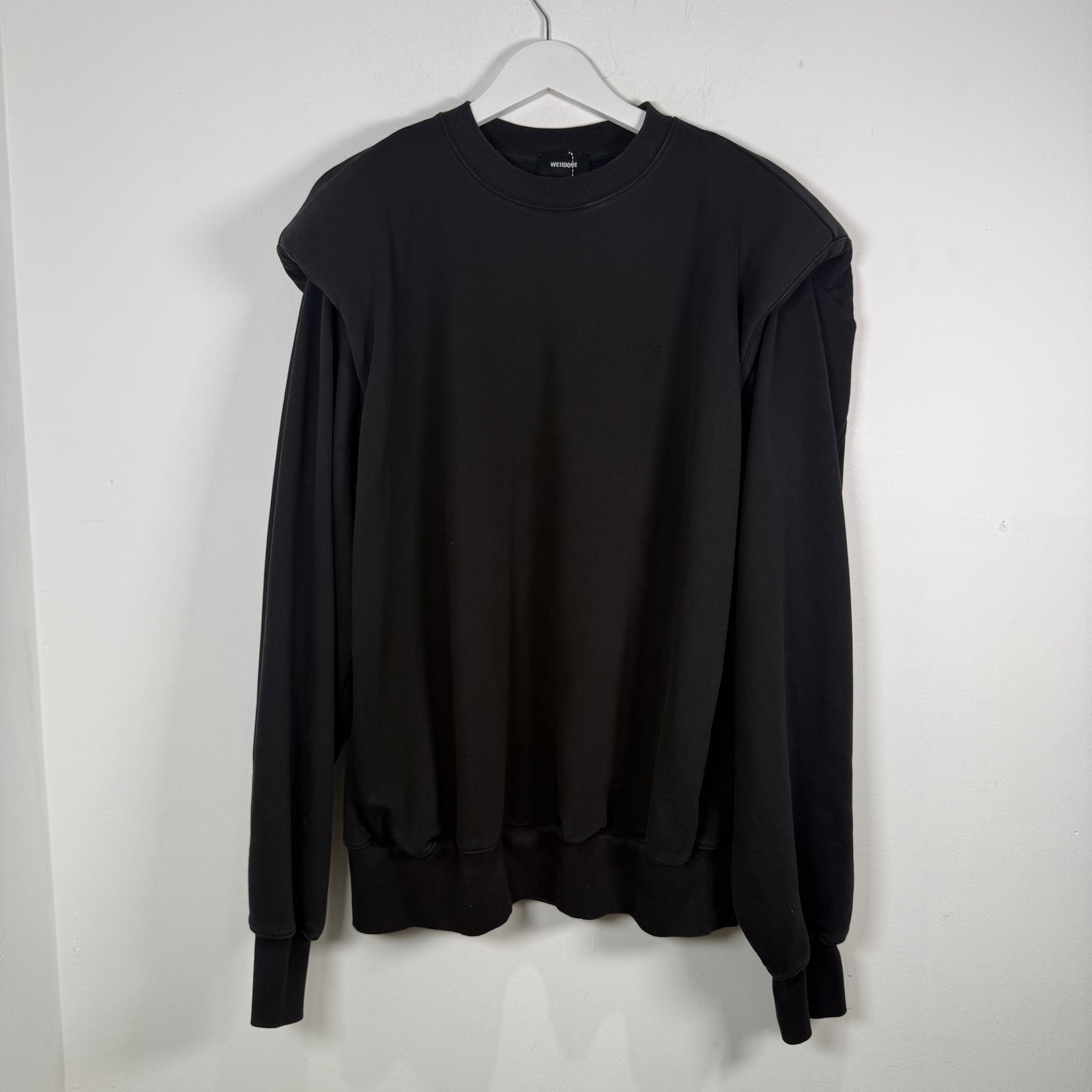 We11done Padded Shoulder Crewneck Size M
