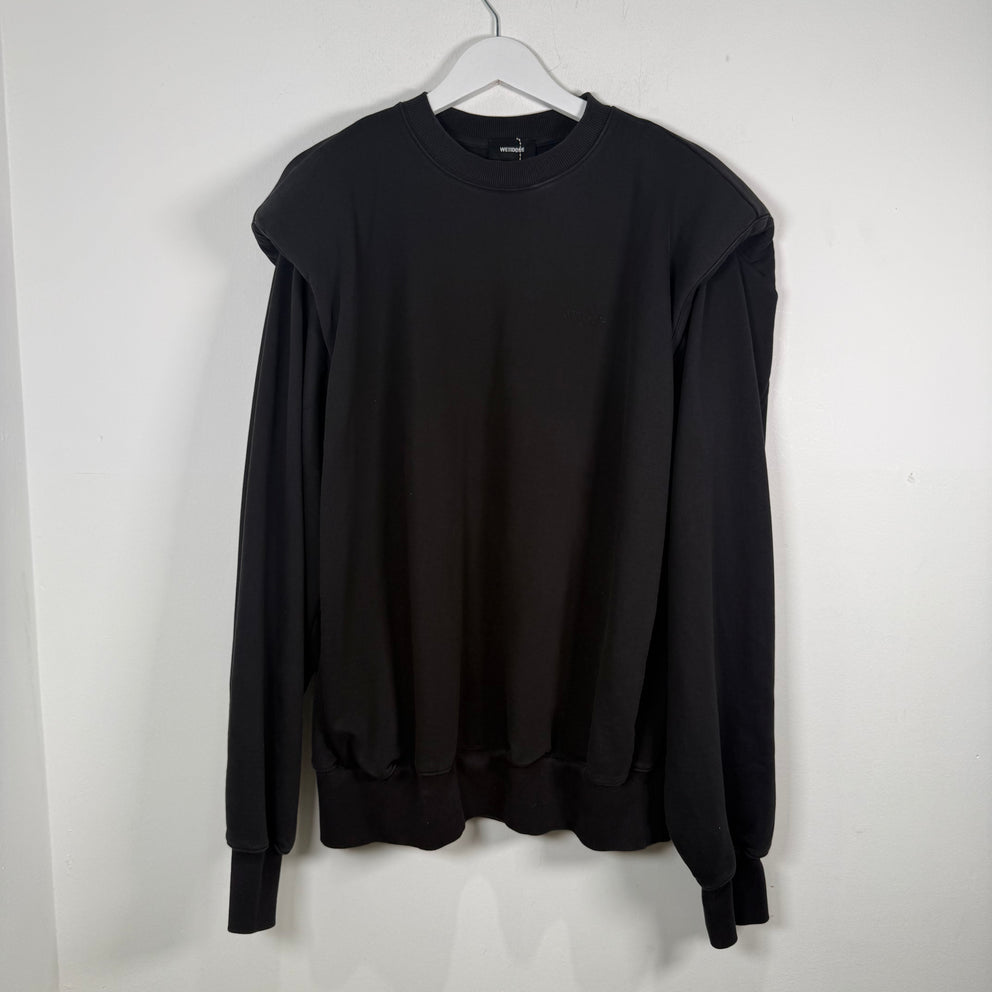 We11done Padded Shoulder Crewneck Size M